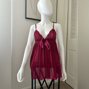 Victoria's Secret Red Lace Chemise
